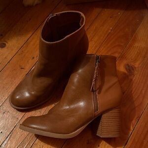 Brown Leather Ankle Boots